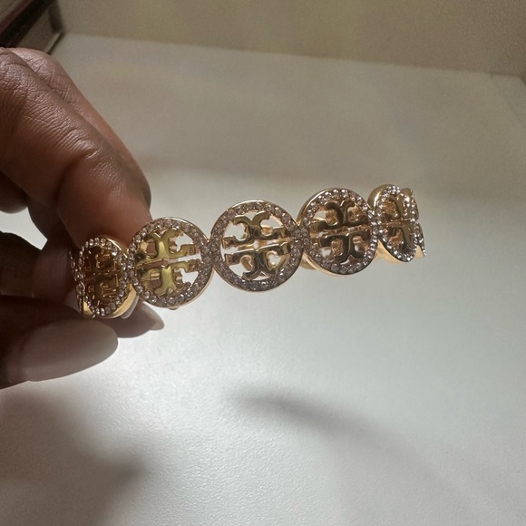 Tory Burch Gold Miller Pave Cuff - Picture 5 of 7